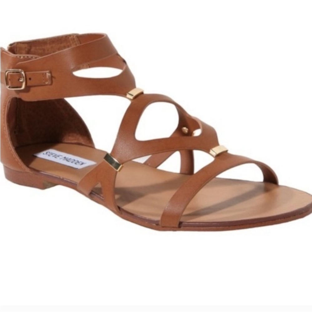 Steve Madden - Brown Leather Gladiator Sandals - Size 2